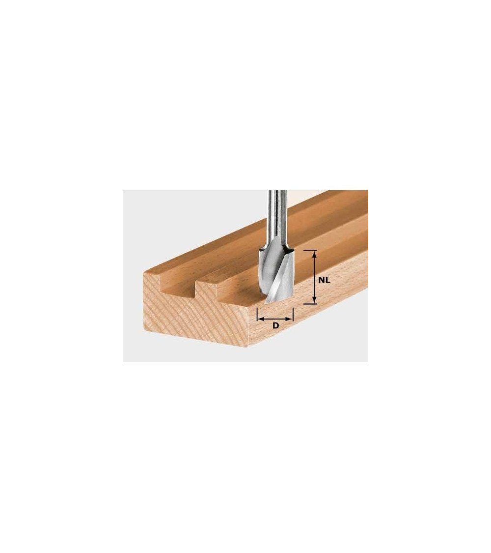 Festool Фрезы пазовые спиральные HW Spi S8 D6/21, KAINA BE PVM: 54.594, KODAS: 490978 | 001