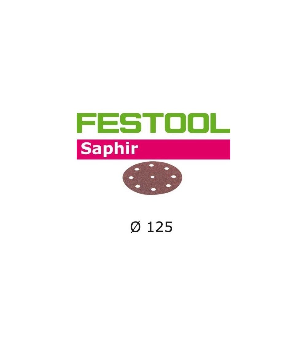 Festool Abrasive sheet STF D125/8 P50 SA/25 Saphir, KAINA BE PVM: 37.53, KODAS: 493126 | 001