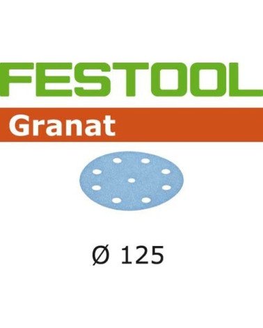 Festool Шлифовальные круги STF D125/8 P500 GR/100 Granat, KAINA BE PVM: 77.121, KODAS: 497178 | 001