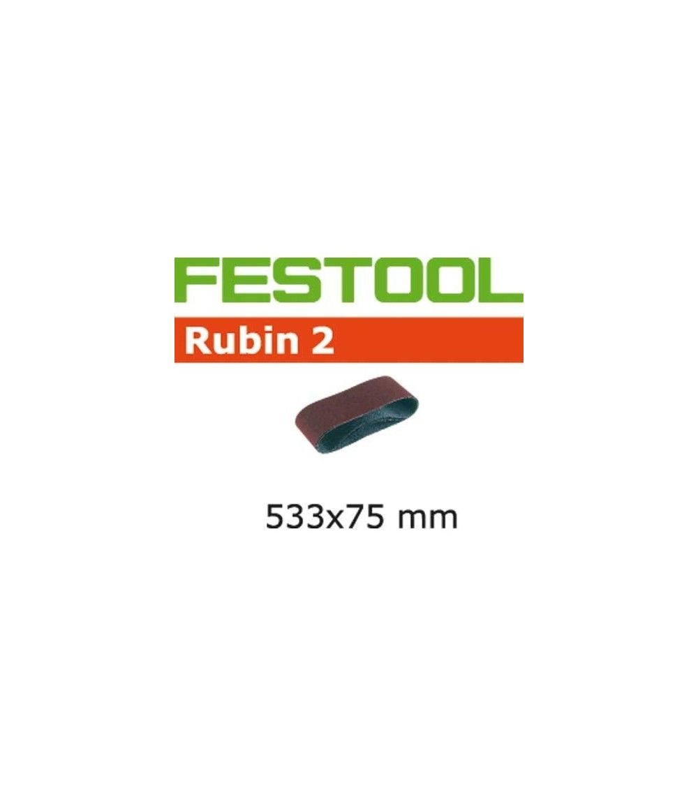 Festool Abrasive belt L533X 75-P80 RU2/10 Rubin 2, KAINA BE PVM: 27.765, KODAS: 499157 | 001