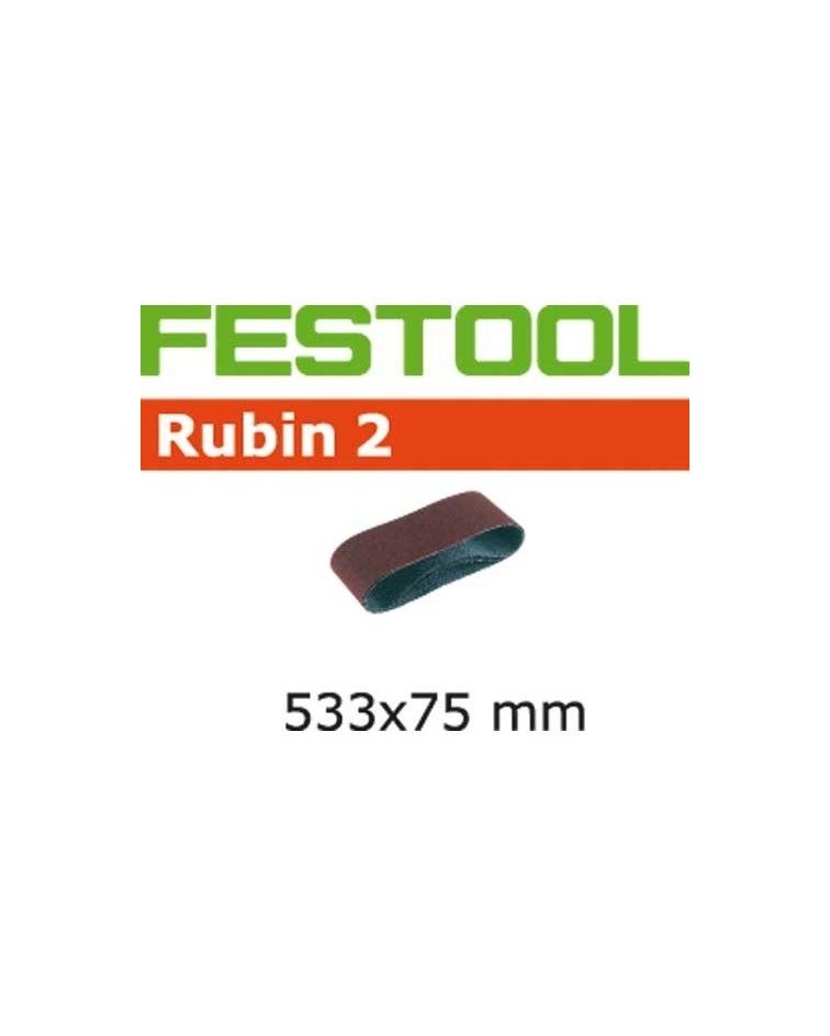 Festool Abrasive belt L533X 75-P80 RU2/10 Rubin 2, KAINA BE PVM: 27.765, KODAS: 499157 | 001