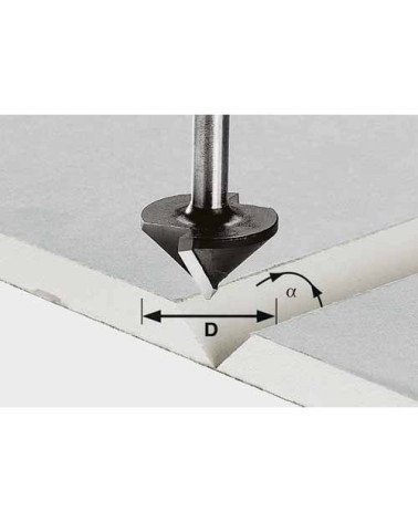 Festool Фреза по гипсокартону HW S8 D32/90°, KAINA BE PVM: 63.441, KODAS: 491001 | 001