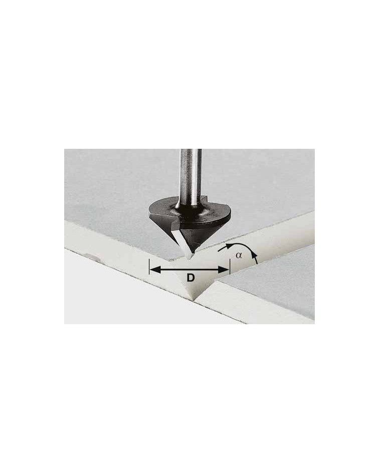 Festool Plasterboard V-groove cutter HW S8 D32/90°, KAINA BE PVM: 63.441, KODAS: 491001 | 001