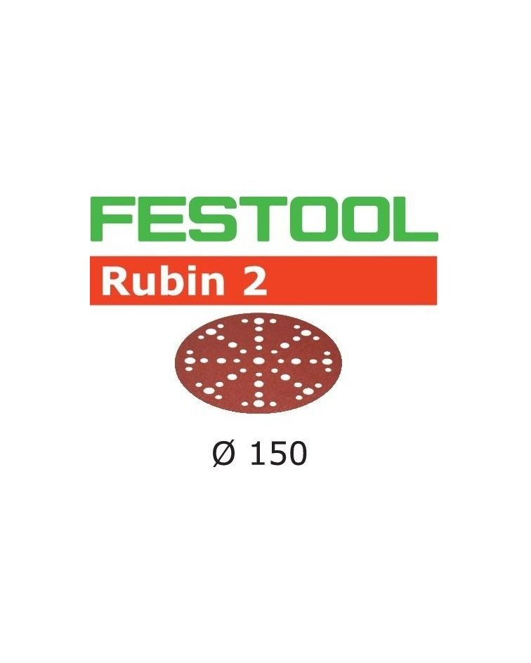 Festool Abrasive sheet STF D150/48 P80 RU2/10 Rubin 2, KAINA BE PVM: 16.038, KODAS: 575180 | 001