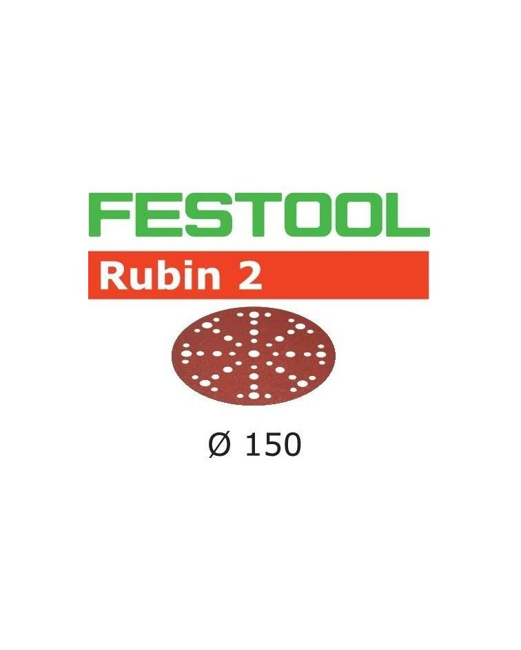 Festool Abrasive sheet STF D150/48 P150 RU2/50 Rubin 2, KAINA BE PVM: 42.462, KODAS: 575191 | 001