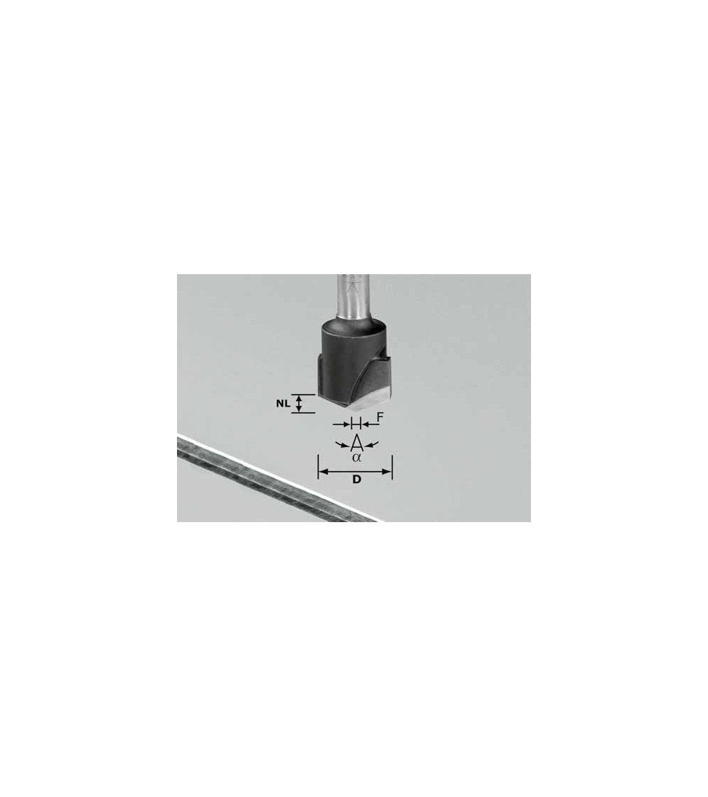 Festool V-образная пазовая фреза HW S8 D18-135°/Alu, KAINA BE PVM: 67.554, KODAS: 491443 | 001