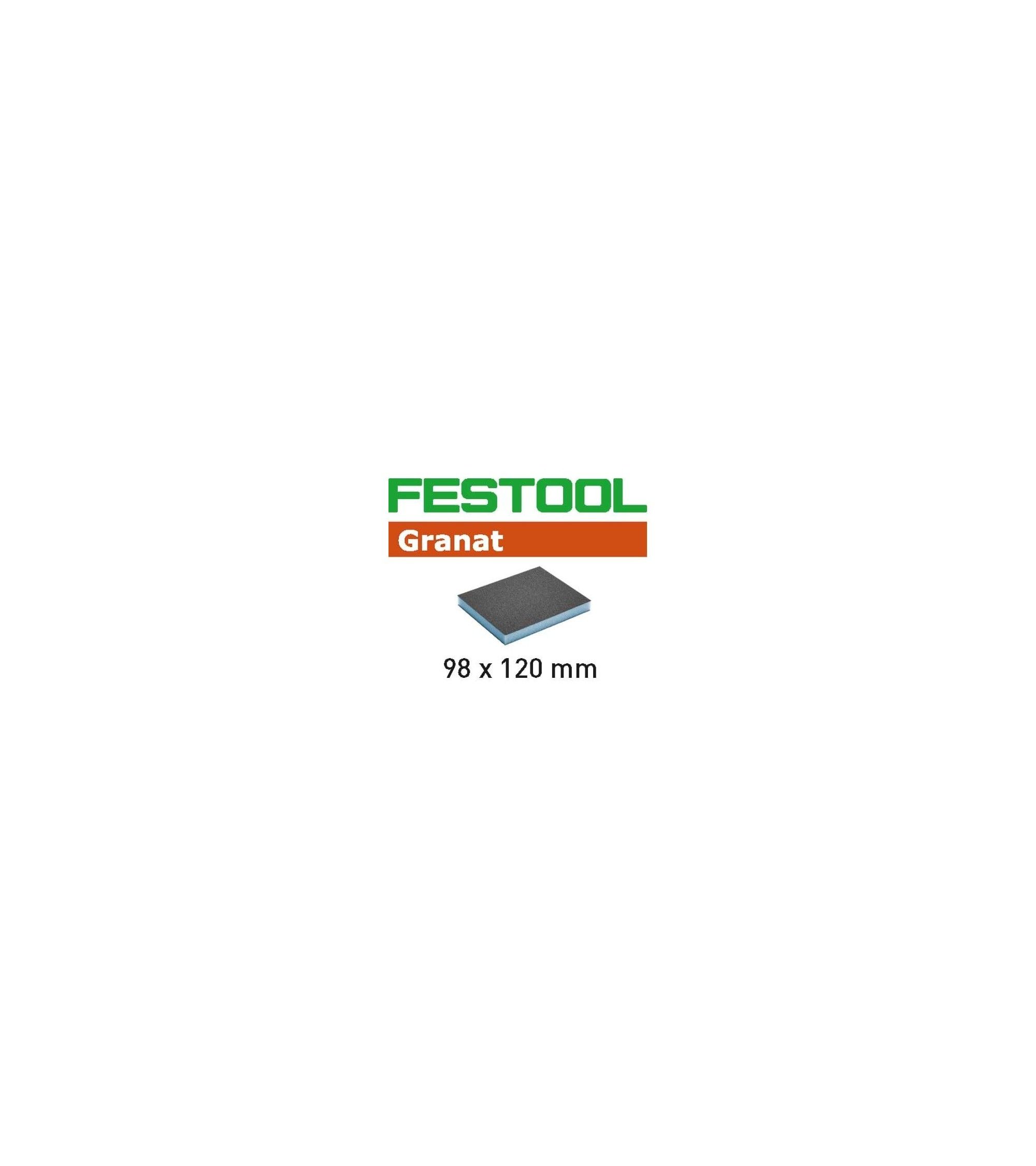 Festool Šlifavimo kempinė Granat 98x120x13 800 GR/6, KAINA BE PVM: 5.04, KODAS: 201507 | 001