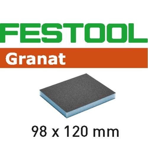 Festool Губка шлифовальная 98x120x13 220 GR/6 Granat, KAINA BE PVM: 5.04, KODAS: 201114 | 001