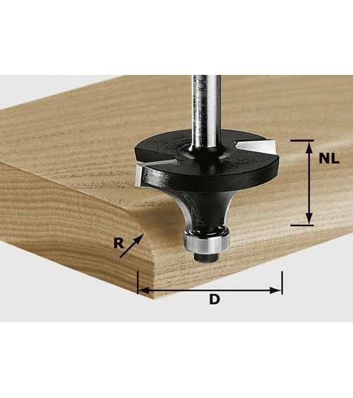 Festool Скругляющая фреза HW S12 D63/32/R25, KAINA BE PVM: 136.953, KODAS: 491107 | 001