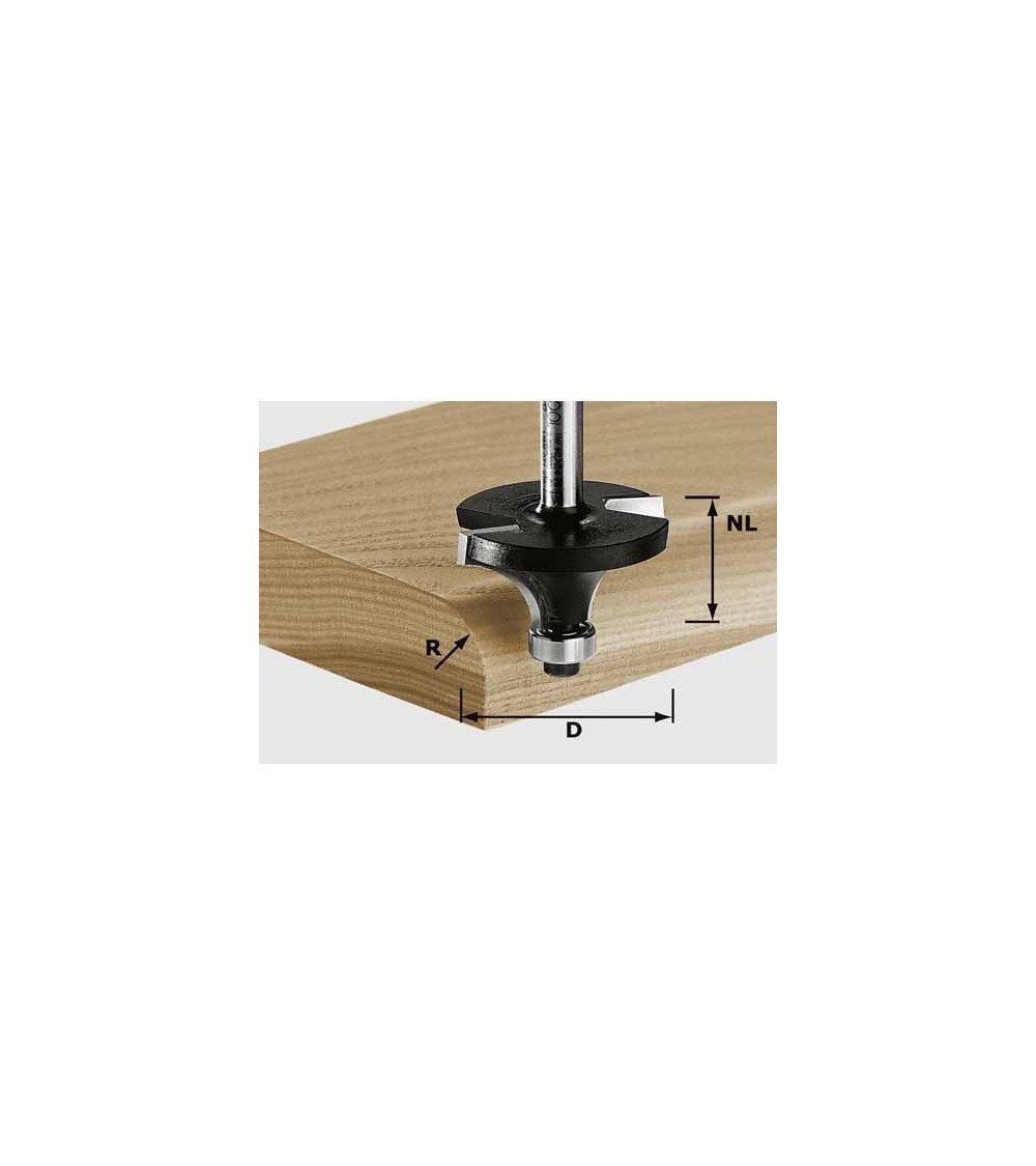 Festool Скругляющая фреза HW S12 D63/32/R25, KAINA BE PVM: 136.953, KODAS: 491107 | 001