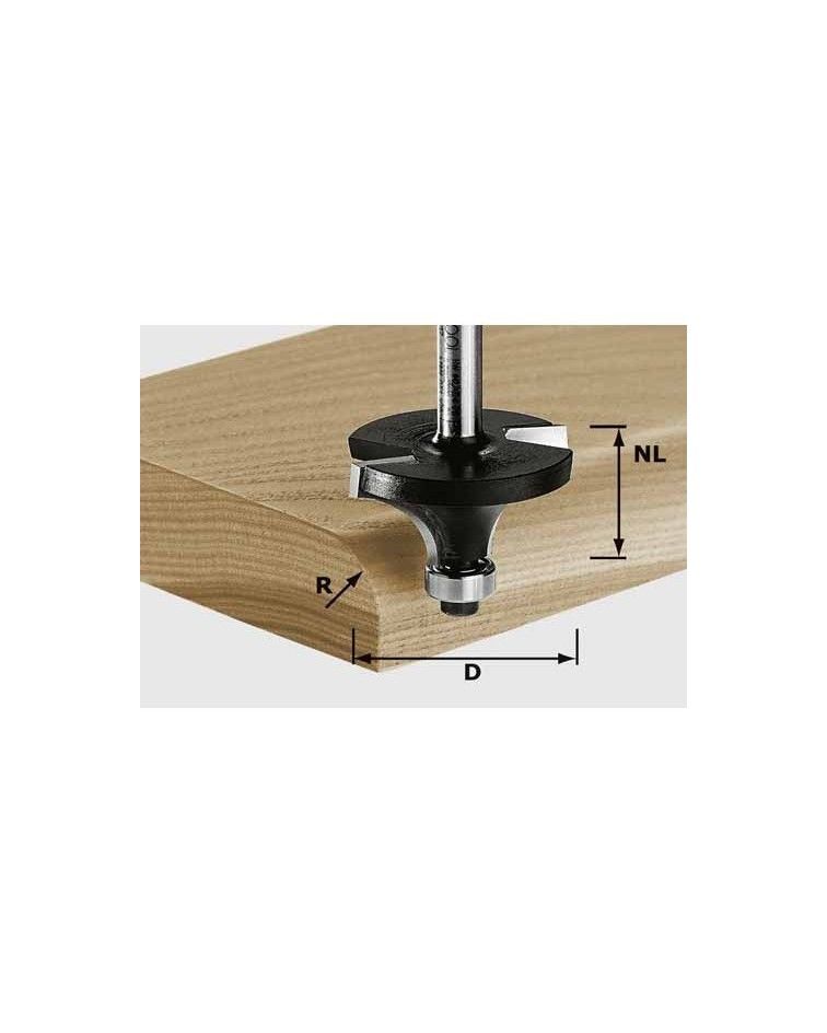 Festool Roundover cutter HW S12 D63/32/R25, KAINA BE PVM: 136.953, KODAS: 491107 | 001