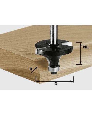 Festool Скругляющая фреза HW S12 D63/32/R25, KAINA BE PVM: 136.953, KODAS: 491107 | 001