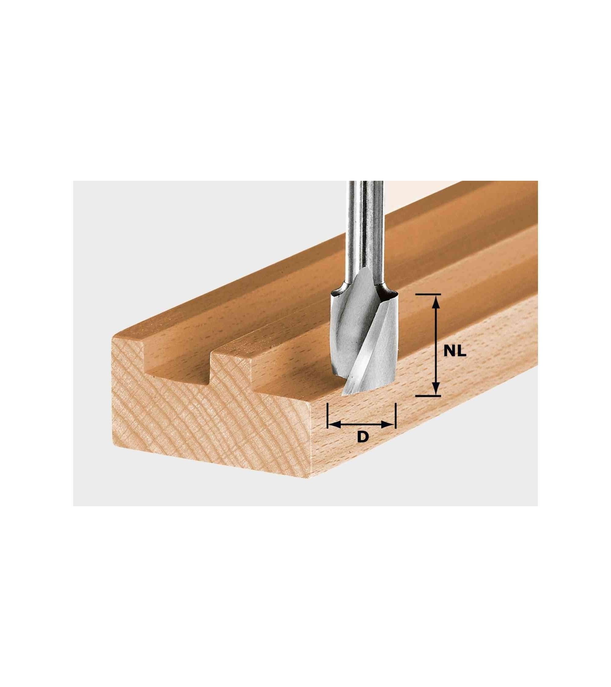 Festool Spiral groove cutter HW Spi S8 D8/25, KAINA BE PVM: 57.78, KODAS: 490979 | 001