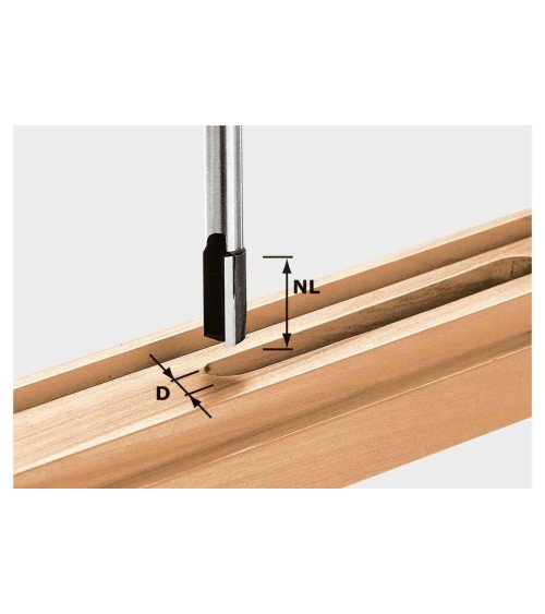 Festool Фреза пазовая HW S8 D19/20, KAINA BE PVM: 48.222, KODAS: 490970 | 001