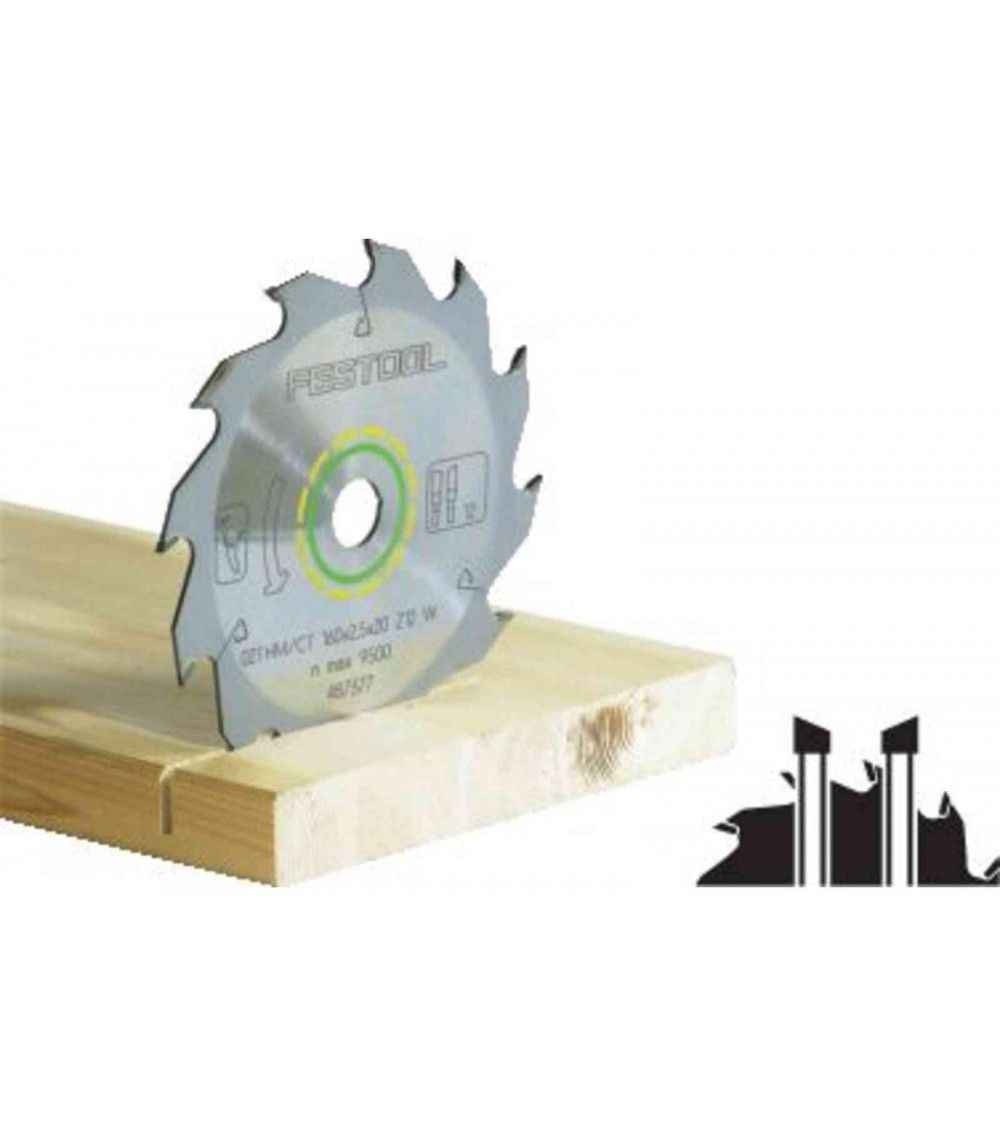 Festool Saw blade HW 160x2,2x20 W18 WOOD STANDARD, KAINA BE PVM: 39.752, KODAS: 768129 | 001