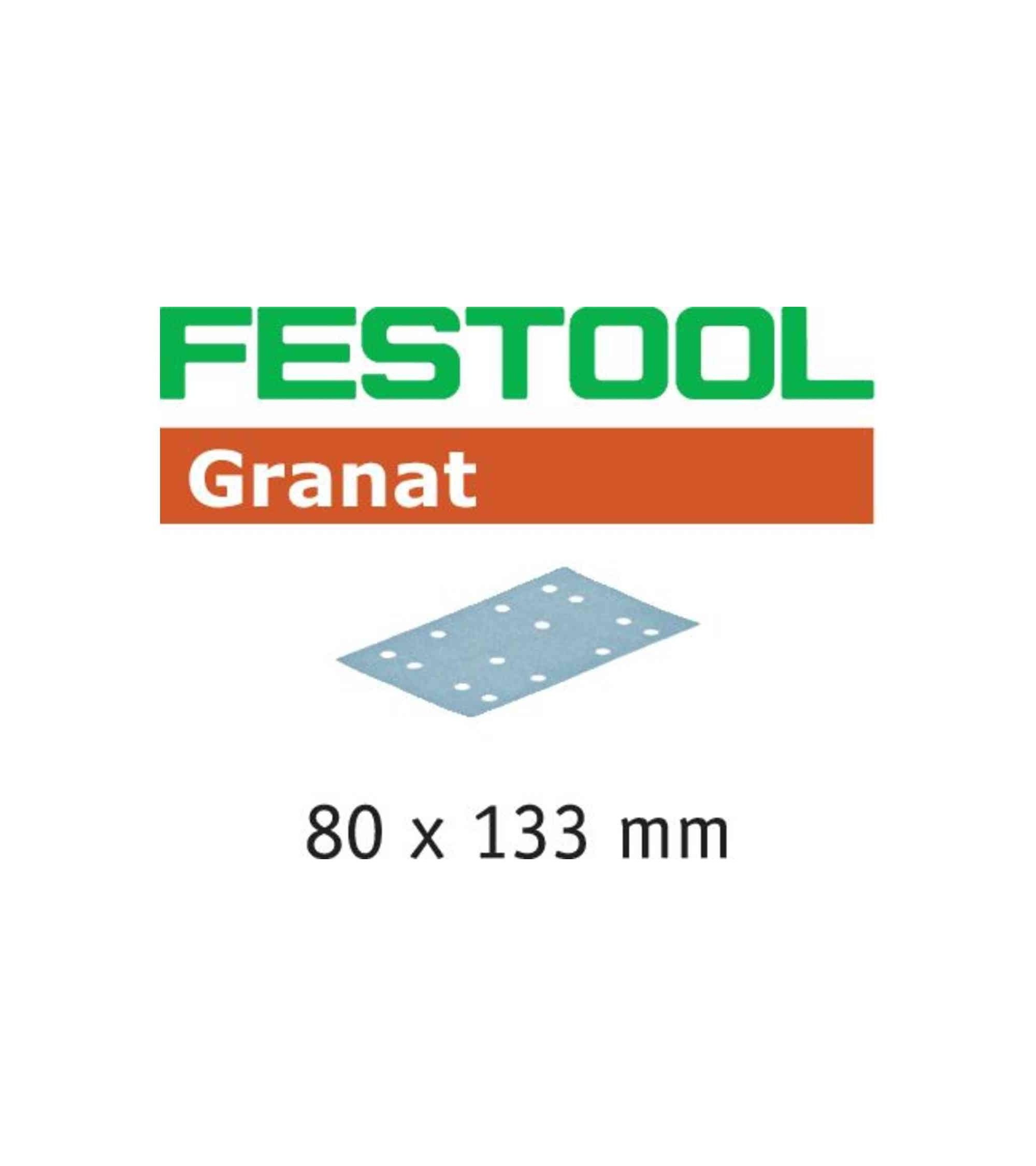 Festool Abrasive sheet STF 80X133 P100 GR/100 Granat, KAINA BE PVM: 52.956, KODAS: 499628 | 001