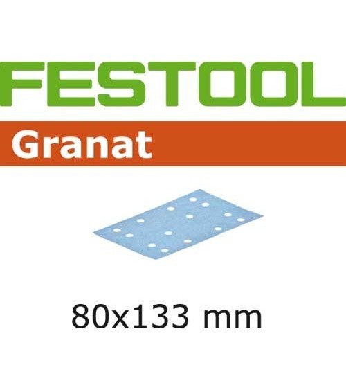 Festool Шлифовальные листы STF 80x133 P180 GR/100 Granat, KAINA BE PVM: 52.956, KODAS: 497122 | 001