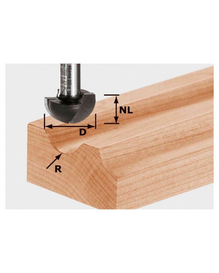 Festool Flute cutter HW S8 R6,35, KAINA BE PVM: 36.198, KODAS: 490984 | 001