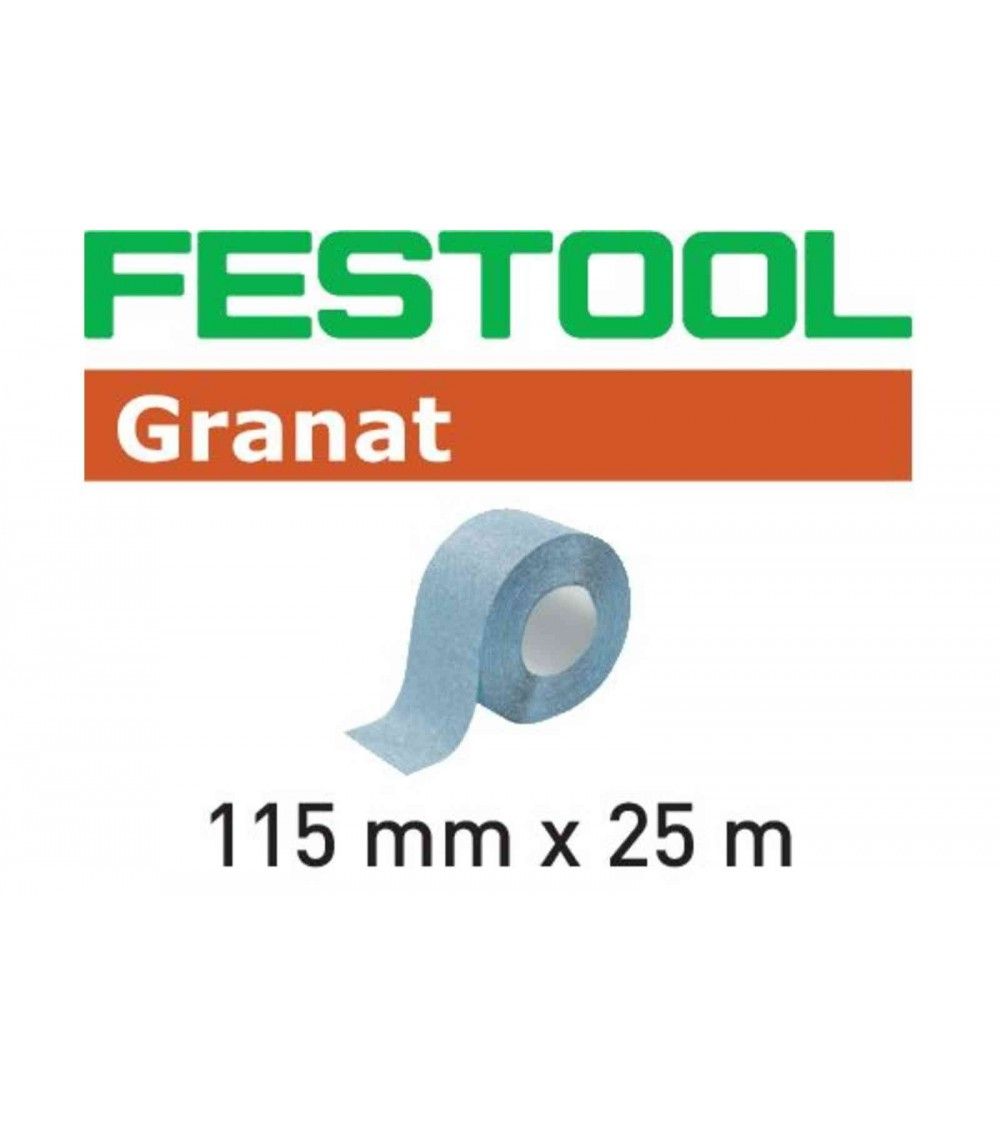 Festool Abrasive roll 115x25m P120 GR Granat, KAINA BE PVM: 40.203, KODAS: 201107 | 001