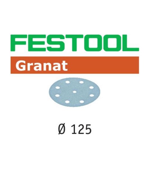 Festool Шлифовальные круги STF D125/8 P40 GR/50 Granat, KAINA BE PVM: 52.128, KODAS: 497165 | 001