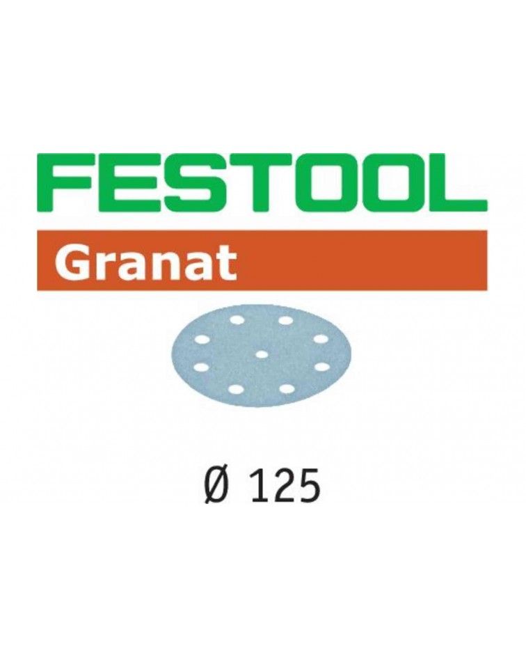 Festool Abrasive sheet STF D125/8 P40 GR/50 Granat, KAINA BE PVM: 52.128, KODAS: 497165 | 001
