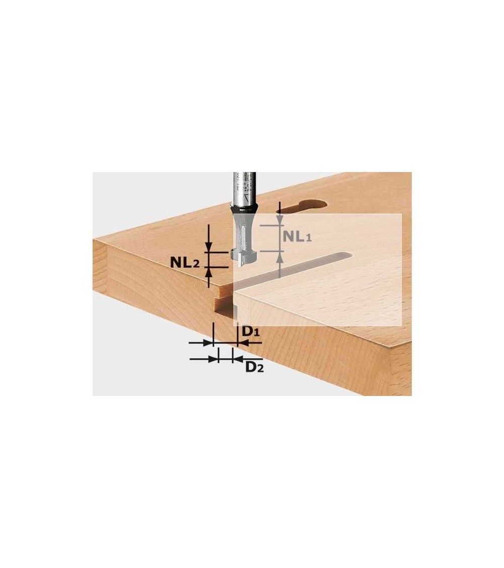 Festool T-slot cutter HW S8 D10,5/NL13, KAINA BE PVM: 36.198, KODAS: 491035 | 001
