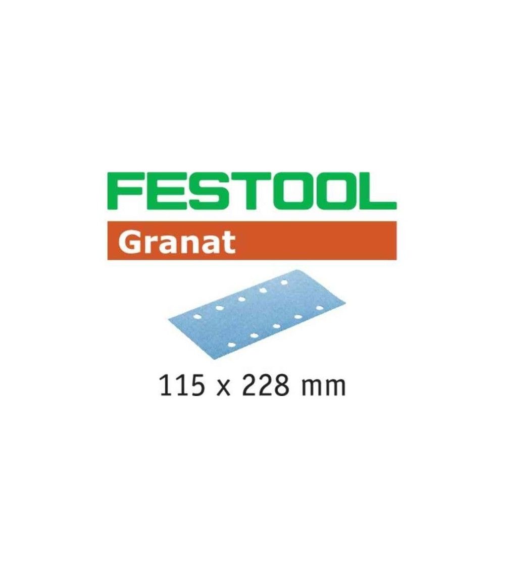 Festool Abrasive sheet STF 115X228 P60 GR/50 Granat, KAINA BE PVM: 60.876, KODAS: 498945 | 001