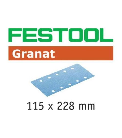 Festool Шлифовальные листы STF 115X228 P60 GR/50 Granat, KAINA BE PVM: 60.876, KODAS: 498945 | 001