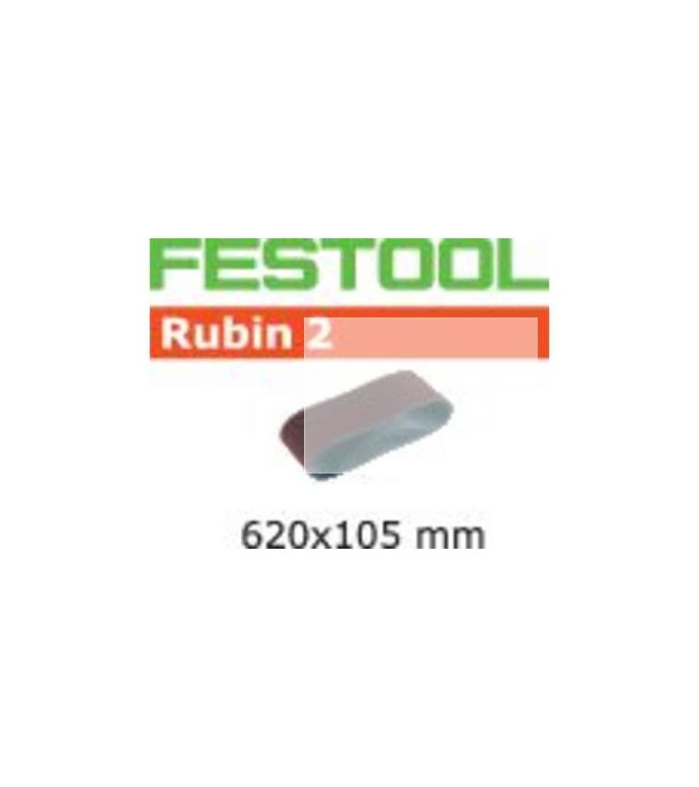 Festool Abrasive belt L620X105-P60 RU2/10 Rubin 2, KAINA BE PVM: 38.565, KODAS: 499150 | 001