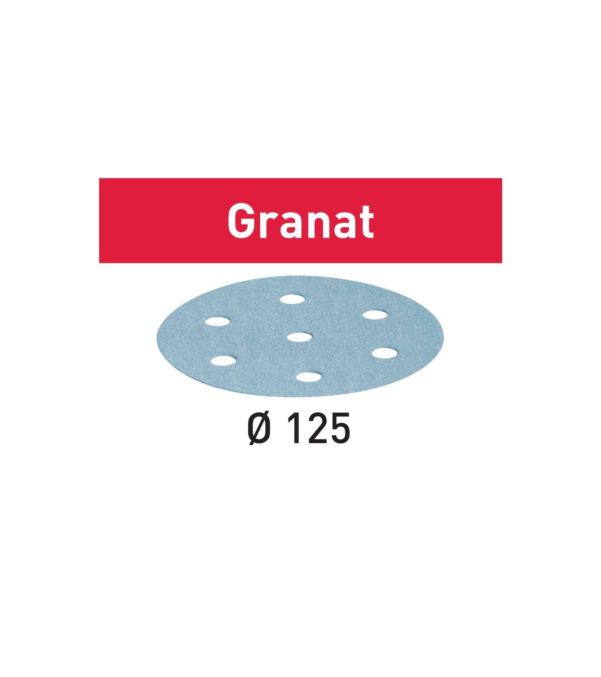 Festool Abrasive sheet STF D125/8 P120 GR/10 Granat, KAINA BE PVM: 12.546, KODAS: 497148 | 001