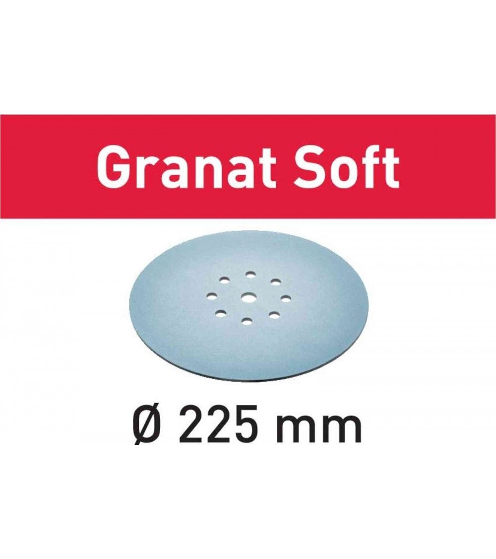 Festool Abrasive sheet STF D225 P100 GR S/25 Granat Soft, KAINA BE PVM: 99.225, KODAS: 204222 | 001