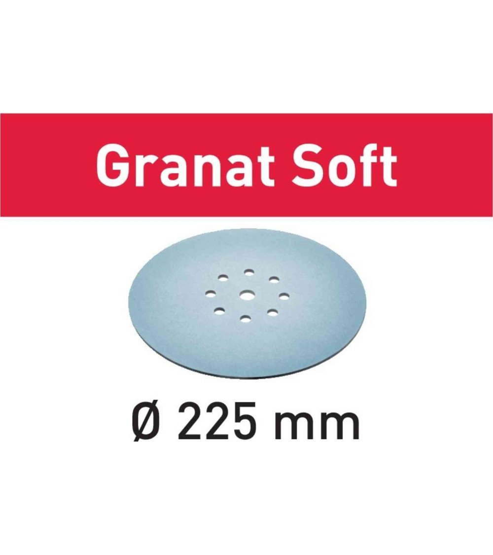 Festool Шлифовальные круги STF D225 P180 GR S/25 Granat Soft, KAINA BE PVM: 99.225, KODAS: 204225 | 001