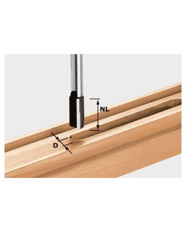 Festool Фреза пазовая HW S12 D24/45, KAINA BE PVM: 97.578, KODAS: 491095 | 001