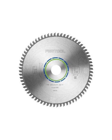 Festool Saw blade HW 225x2,6x30 TF68 ALUMINIUM/PLASTICS, KAINA BE PVM: 169.448, KODAS: 488291 | 001