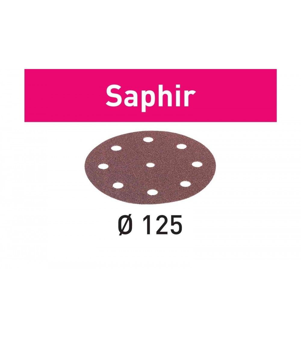 Festool Šlifavimo lapelis Saphir STF D125/8 P24 SA/25, KAINA BE PVM: 43.902, KODAS: 493124 | 001