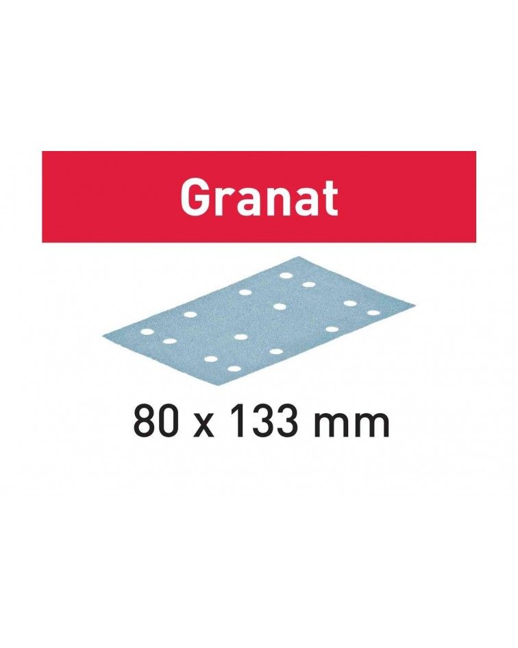 Festool Abrasive sheet STF 80x133 P320 GR/100 Granat, KAINA BE PVM: 52.956, KODAS: 497125 | 001