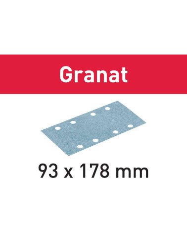 Festool Шлифовальные листы STF 93X178 P220 GR/100 Granat, KAINA BE PVM: 69.507, KODAS: 498939 | 001
