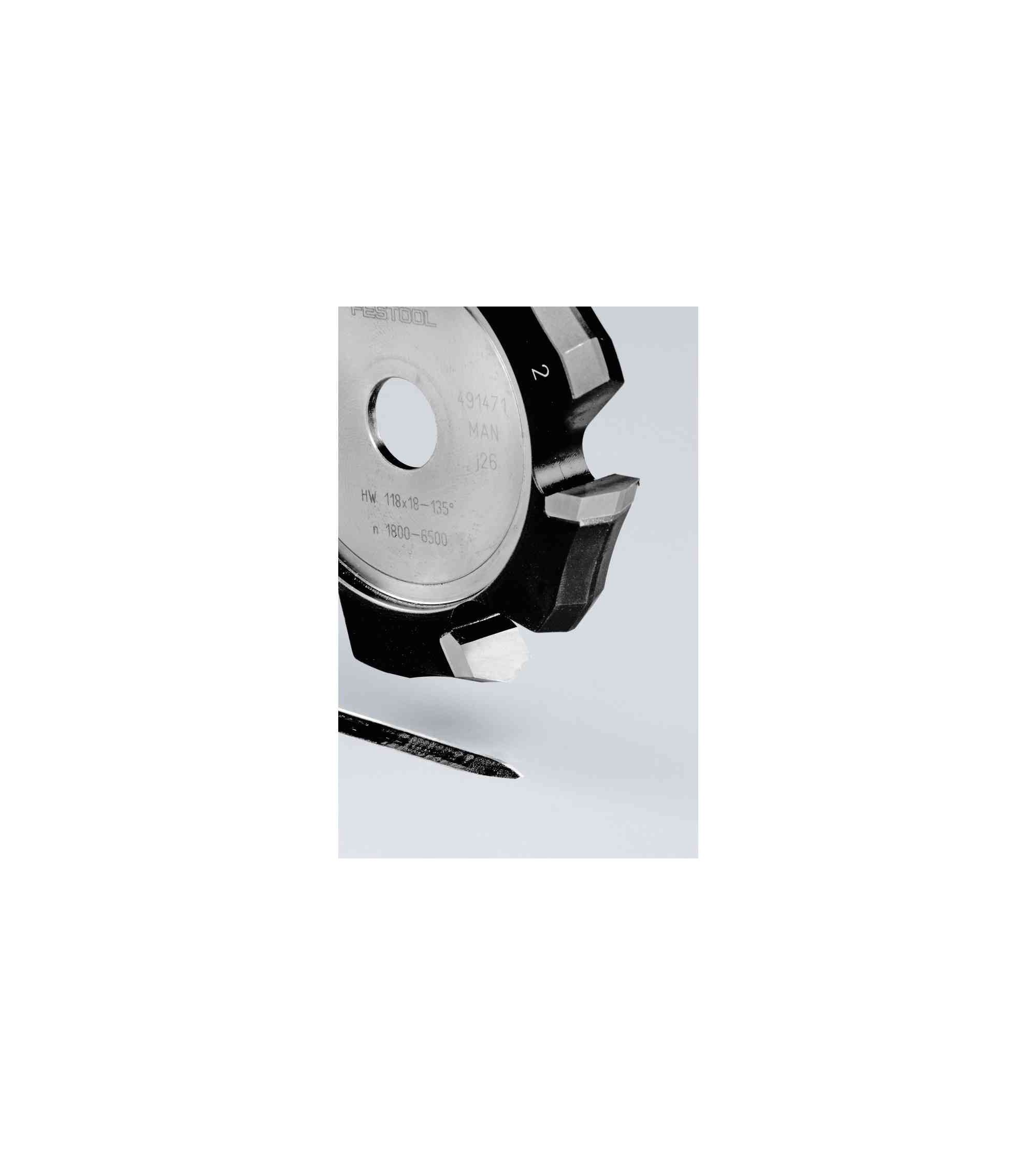 Festool V-groove cutter HW 118x18-135°/Alu, KAINA BE PVM: 449.442, KODAS: 491471 | 001