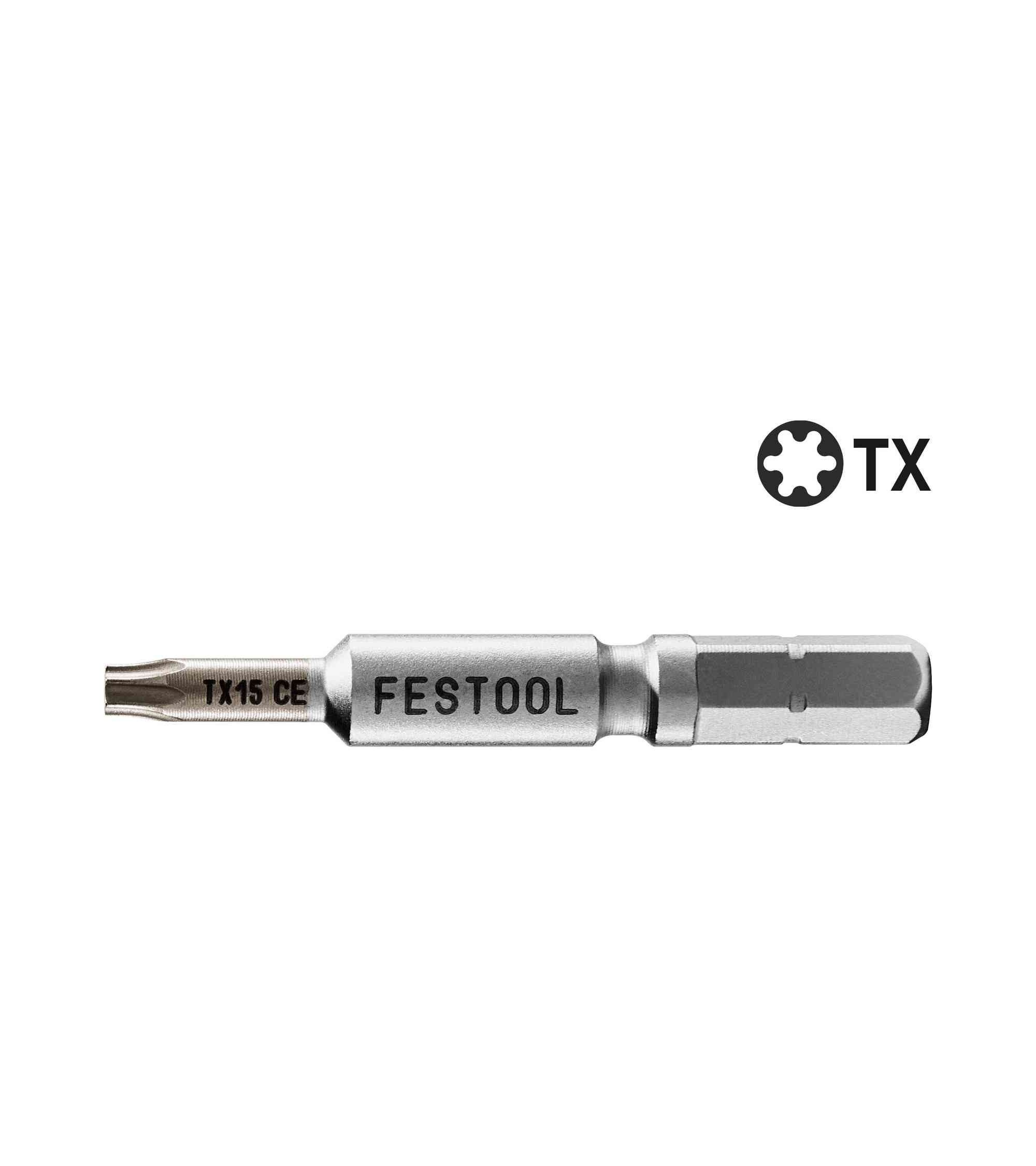 Festool Bits TX 15-50 CENTRO/2, KAINA BE PVM: 15.012, KODAS: 205079 | 001