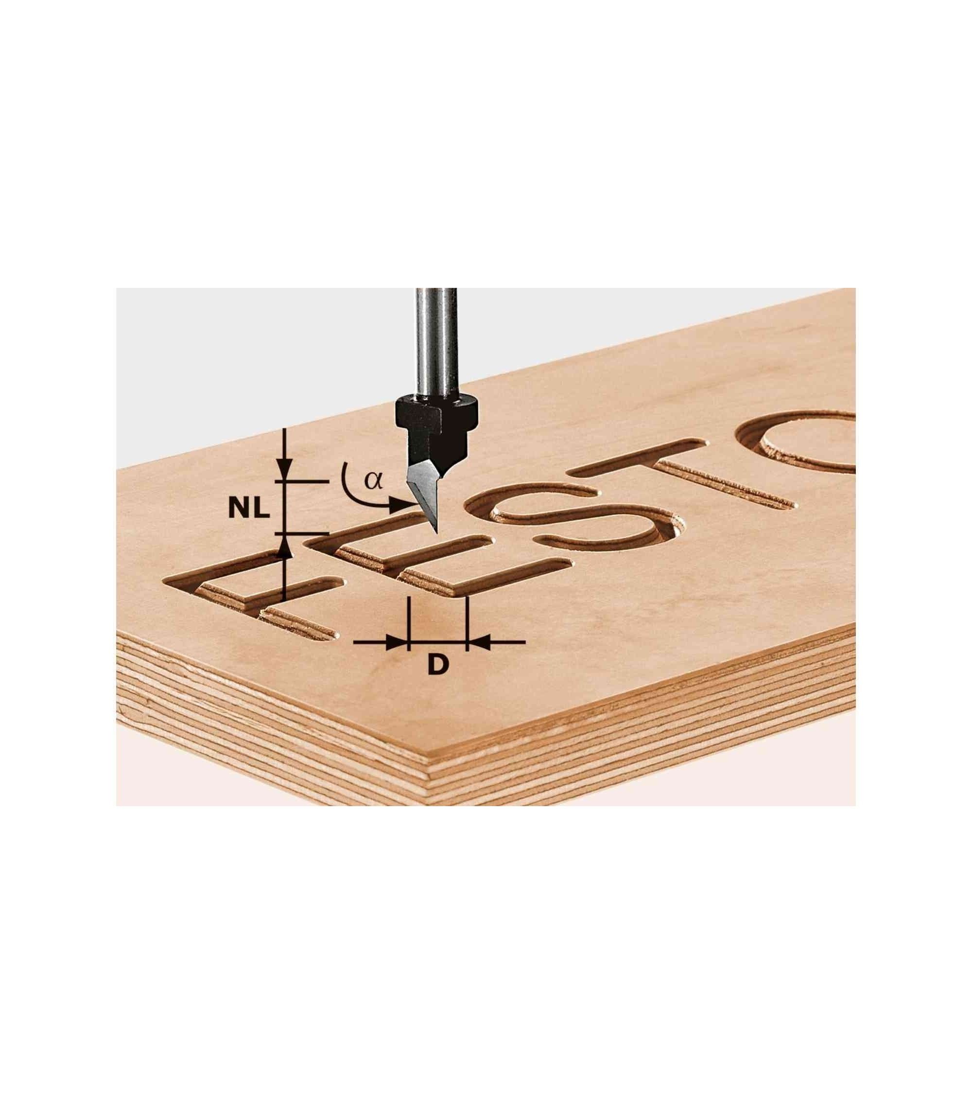 Festool Freza užrašams HS S8 D11/60°, KAINA BE PVM: 38.862, KODAS: 491002 | 001