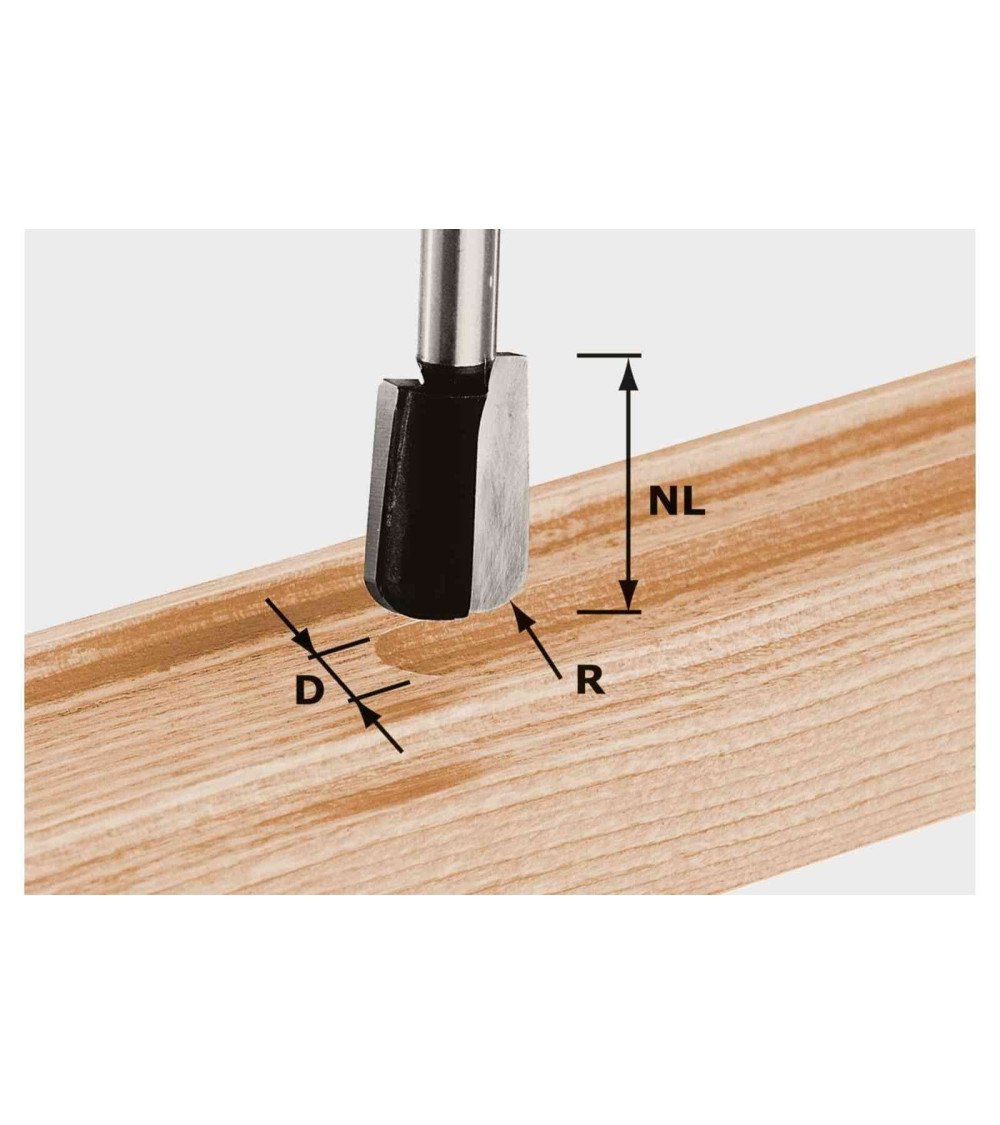 Festool Round nose cutter HW S8 R5, KAINA BE PVM: 71.559, KODAS: 490981 | 001