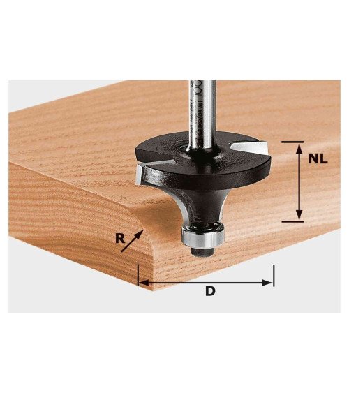 Festool Скругляющая фреза HW S8 D25,5/R6,35 KL, KAINA BE PVM: 59.22, KODAS: 491013 | 001