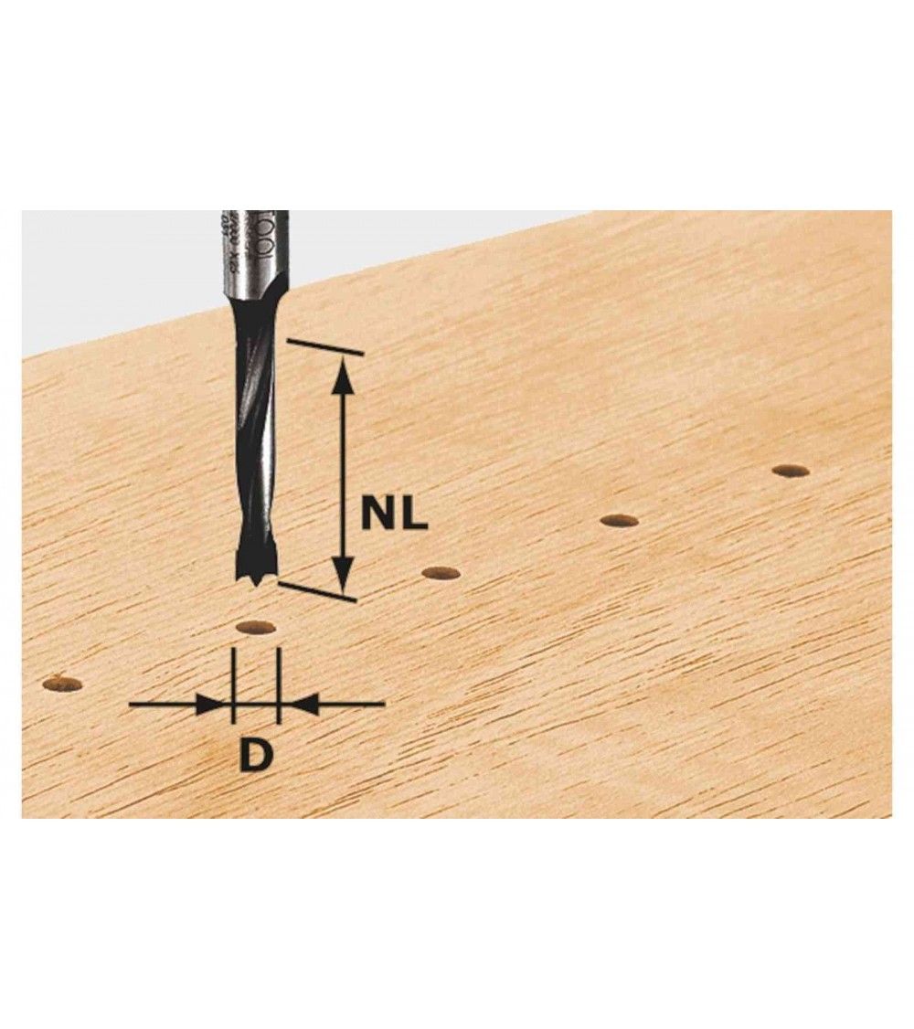 Festool Dowel drill HW D3/16, KAINA BE PVM: 38.25, KODAS: 491065 | 001