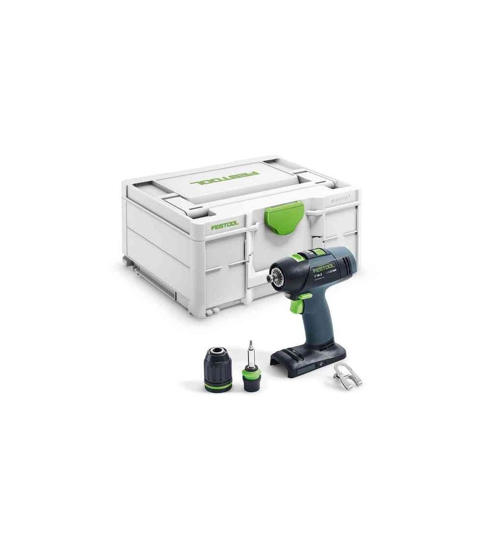 Festool Аккумуляторная дрель-шуруповёрт T 18+3-Basic, KAINA BE PVM: 247.158, KODAS: 576448 | 008