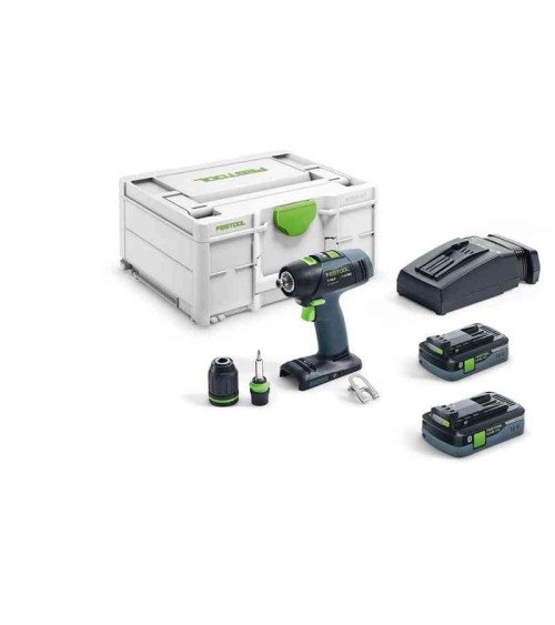 Festool Аккумуляторная дрель-шуруповёрт T 18+3 HPC 4,0 I-Plus, KAINA BE PVM: 506.979, KODAS: 576446 | 008