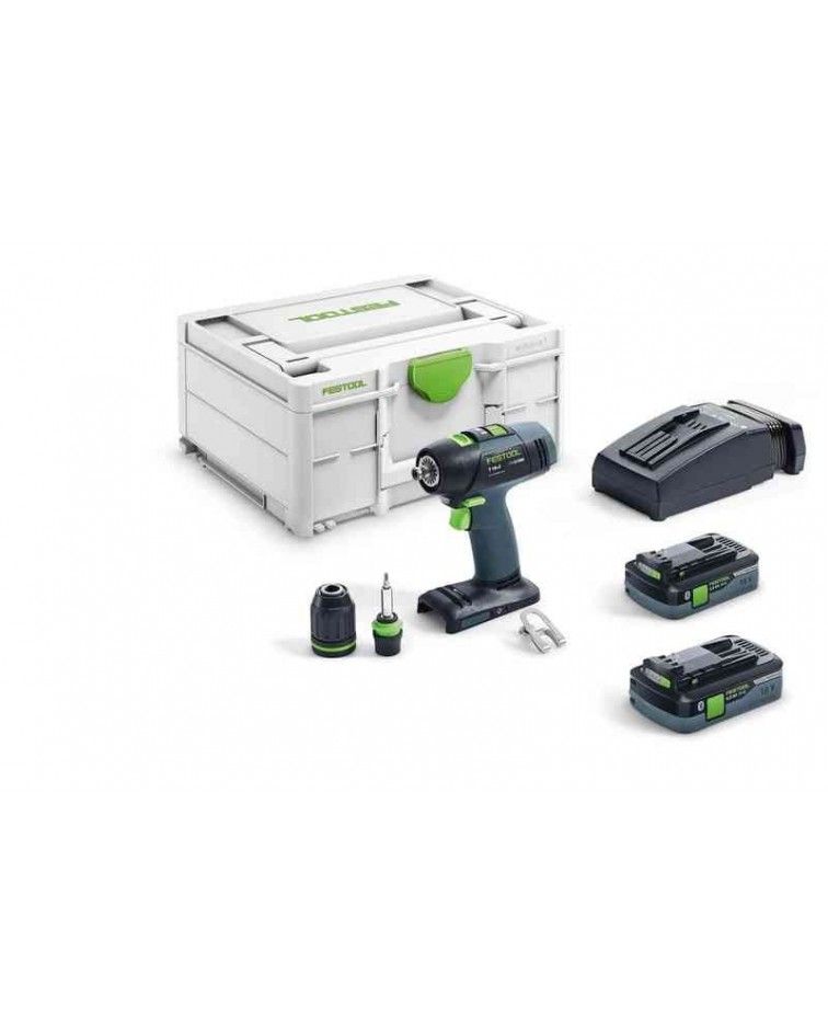 Festool Akumuliatorinis gręžtuvas-suktuvas T 18+3 HPC 4,0 I-Plus, KAINA BE PVM: 506.979, KODAS: 576446 | 008