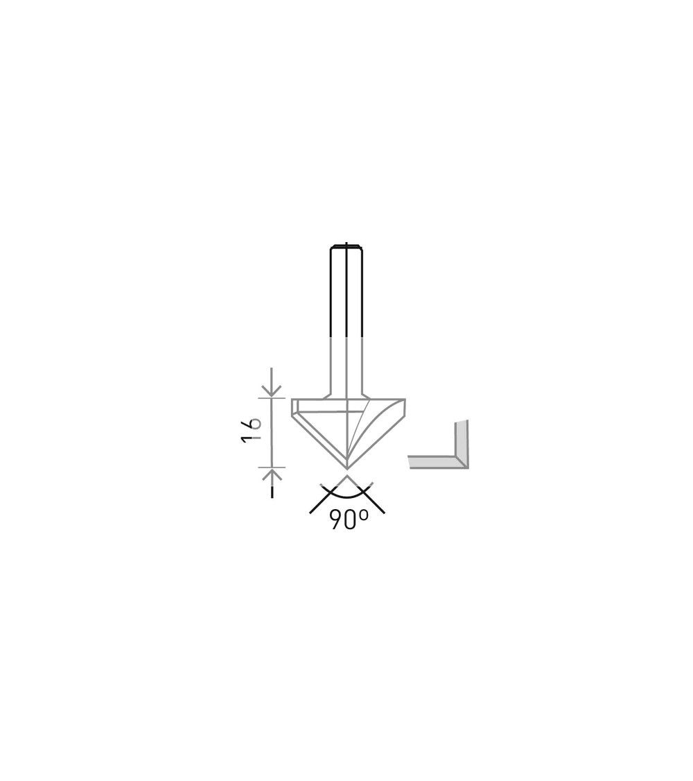 Festool Plasterboard V-groove cutter HW S8 D32/90°, KAINA BE PVM: 63.441, KODAS: 491001 | 002