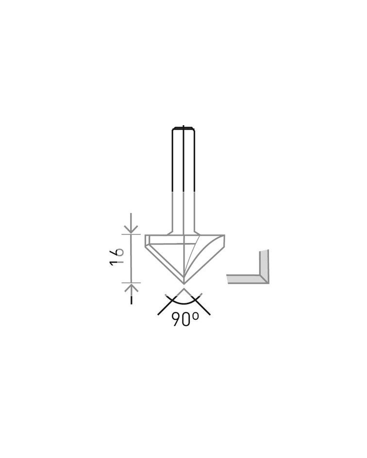 Festool Plasterboard V-groove cutter HW S8 D32/90°, KAINA BE PVM: 63.441, KODAS: 491001 | 002