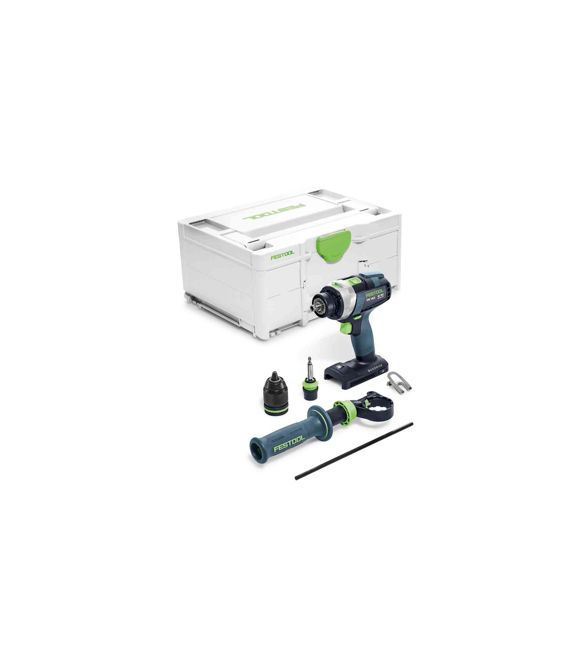 Festool Akumuliatorinis kalantis gręžtuvas-suktuvas QUADRIVE TPC 18/4 I-Basic, KAINA BE PVM: 306.522, KODAS: 575604 | 001