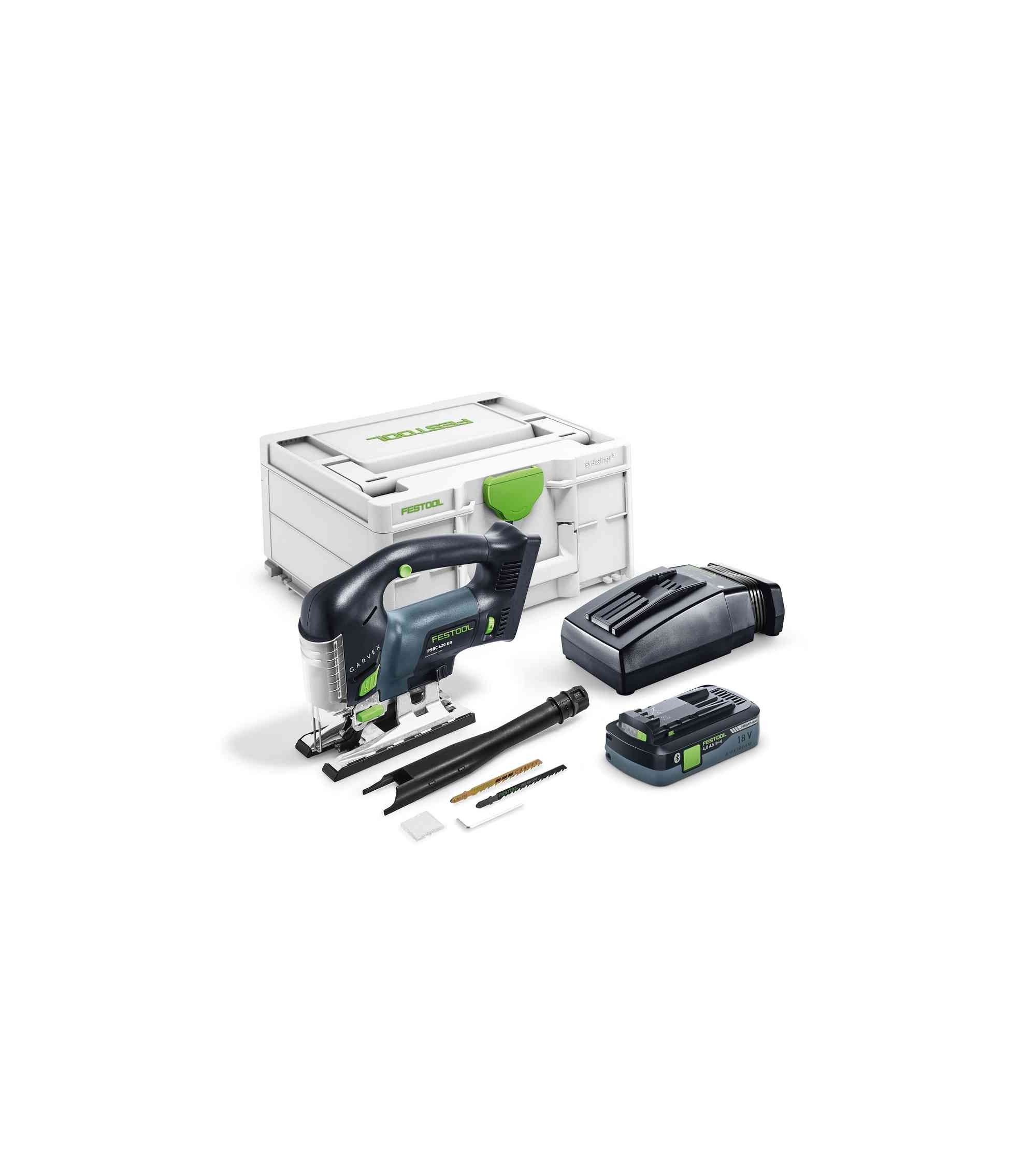 Festool Cordless pendulum jigsaw PSBC 420 HPC 4,0 EBI-Plus CARVEX, KAINA BE PVM: 526.599, KODAS: 576532 | 001